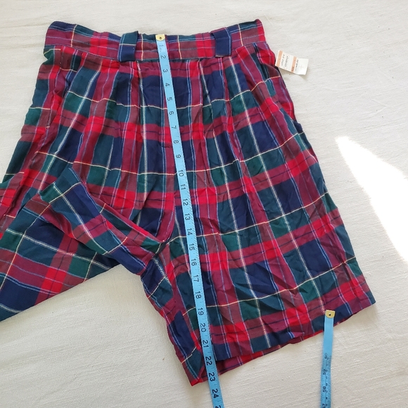 Vintage deadstock plaid tartan shorts high waisted women's large - Picture 6 of 11